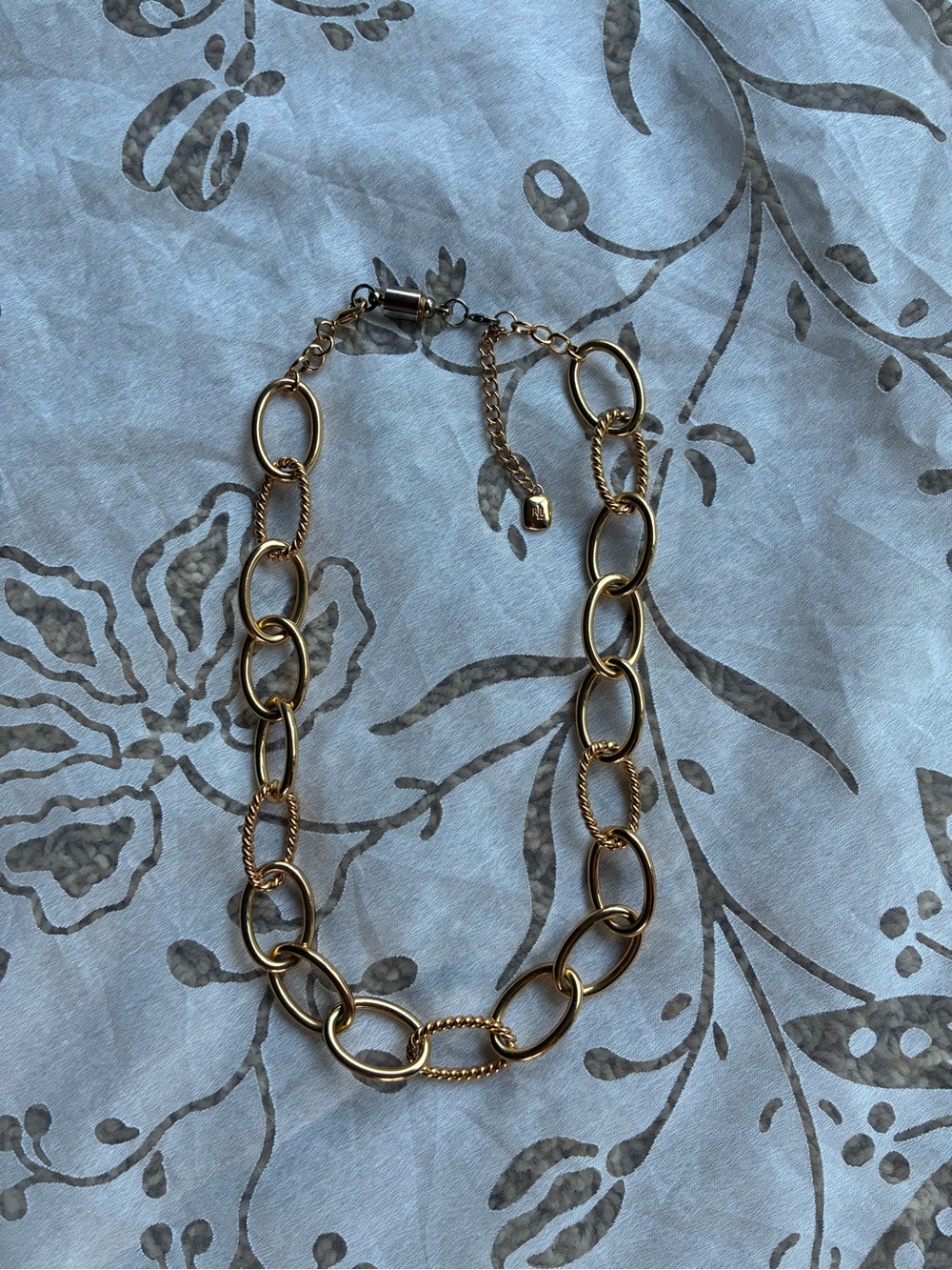 LRL Lauren Ralph Lauren Gold-Tone Link Necklace Women's Jewelry - Picture 2 of 3